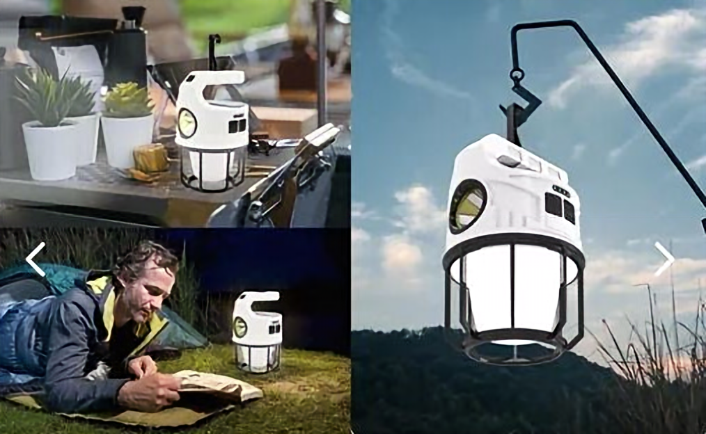 Foco-Linterna, Gancho Solar-Recargable-Usb, Waterproof