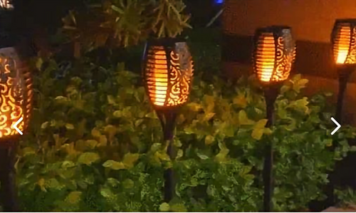 Antorcha Solar Exótica, con luces modo Llama