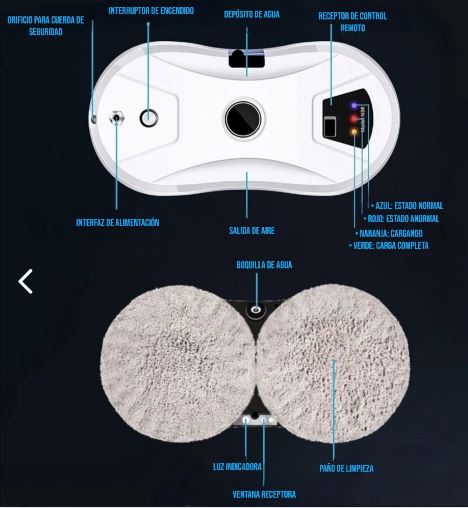 Limpiador de vidrios automático, Robot Inteligente