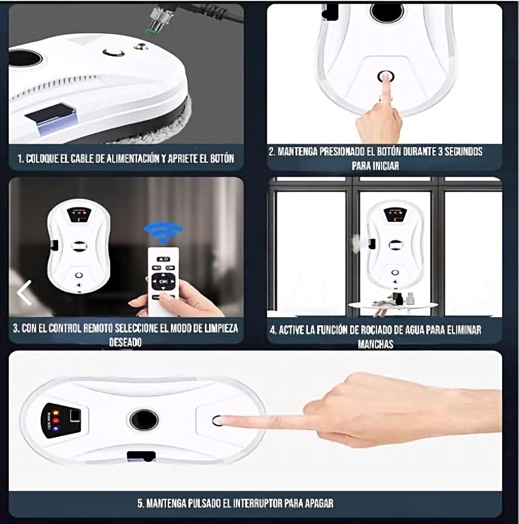 Limpiador de vidrios automático, Robot Inteligente
