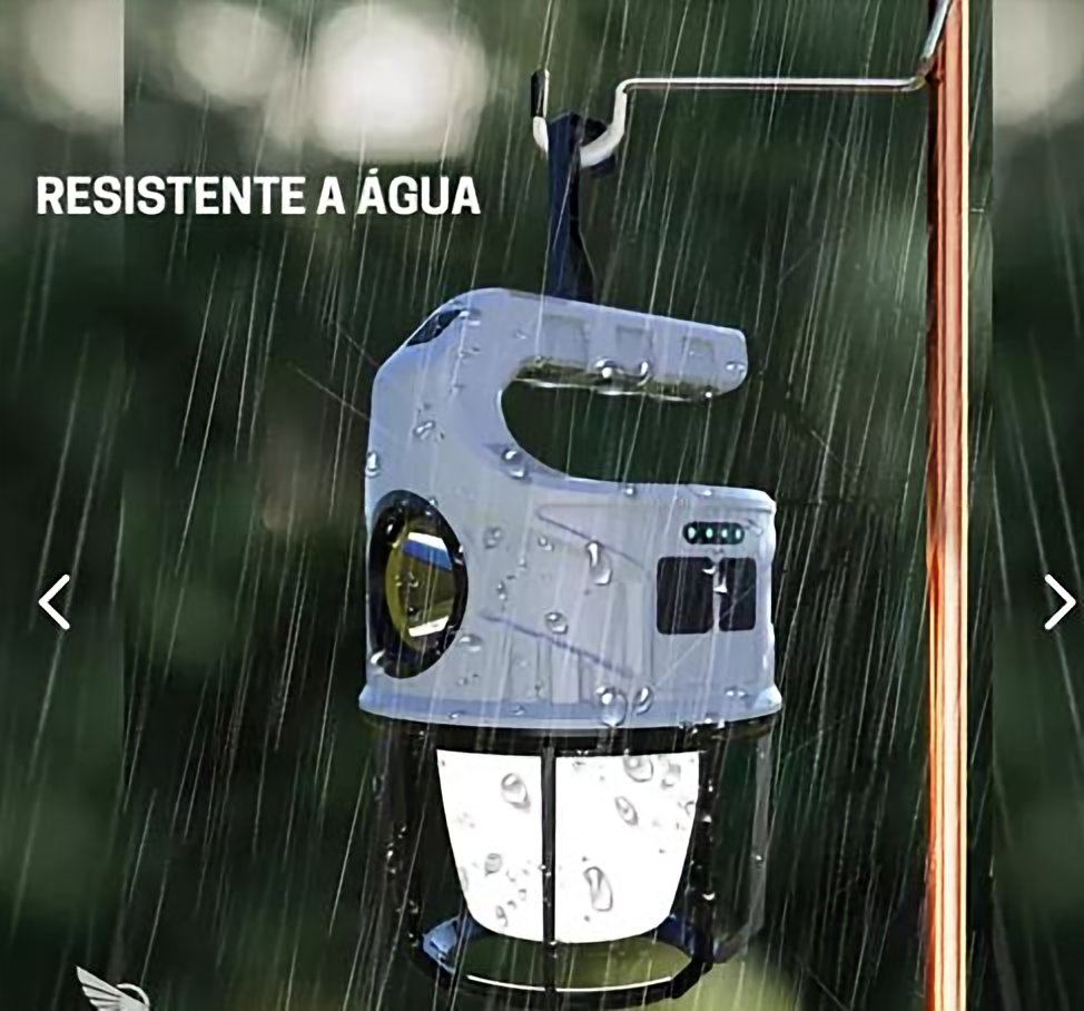 Foco-Linterna, Gancho Solar-Recargable-Usb, Waterproof