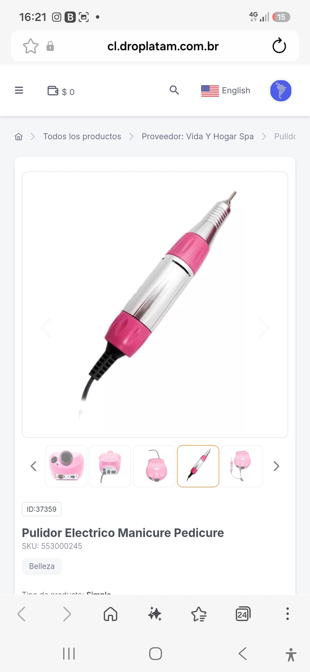 Pulidor Electrico Manicure Pedicure